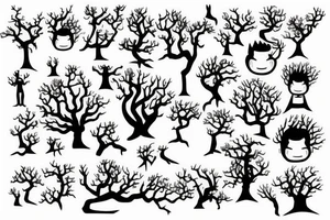 a tree coming out of a man mouth tattoo idea