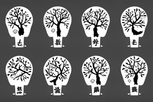 a man throwing up a tree tattoo idea