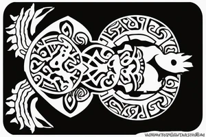 A tattoo design, stencil, turtle, polynesian tattoo idea