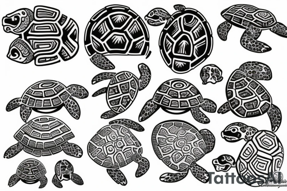 turtle, polynesian tattoo idea