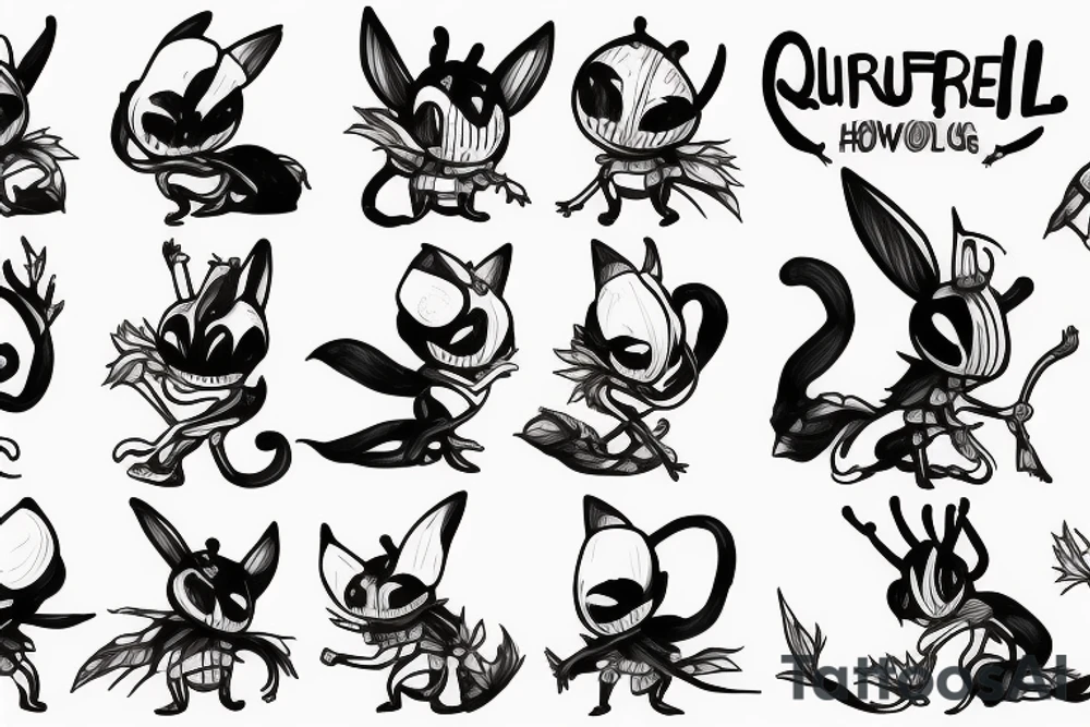 Quirrel from Hollow Knight action pose tattoo idea
