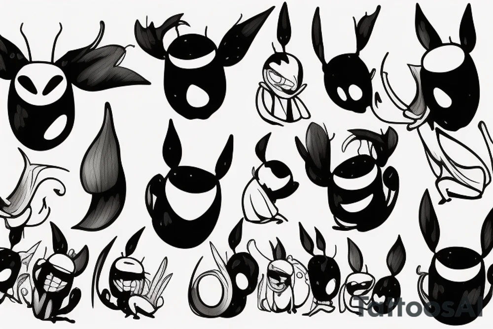 Quirrel from Hollow Knight action pose tattoo idea