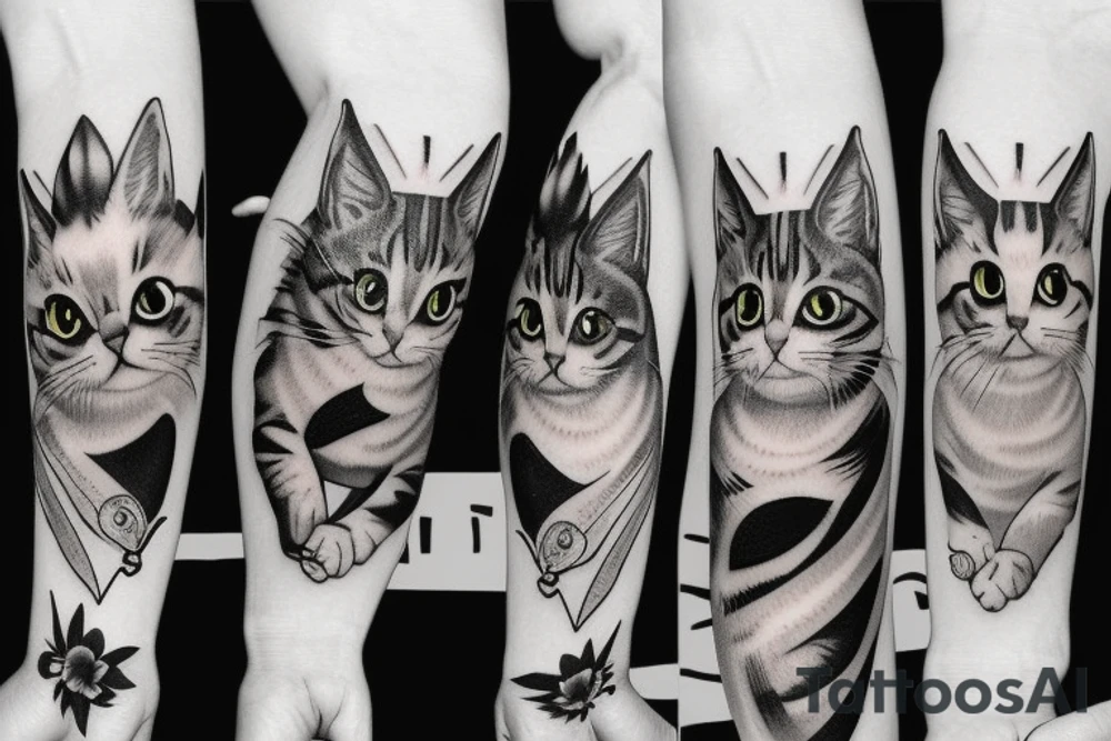 Cat fierce tattoo idea