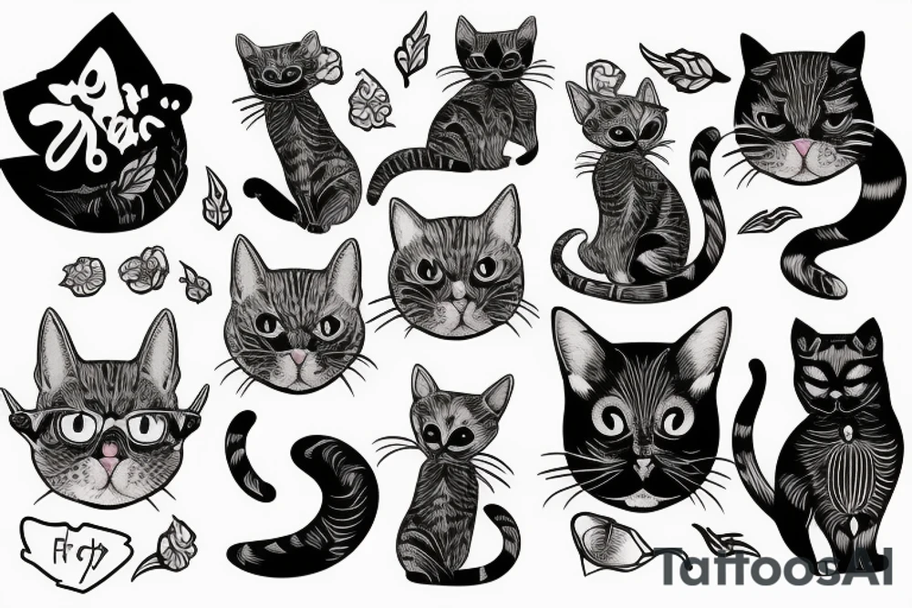 Cat fierce tattoo idea
