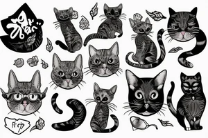 Cat fierce tattoo idea