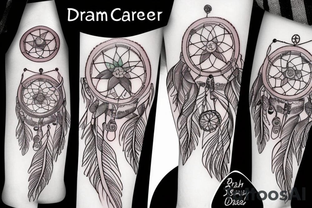 universe, dream catcher, rose tattoo idea