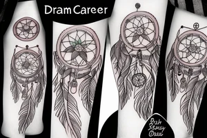 universe, dream catcher, rose tattoo idea