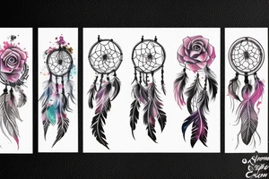 universe, dream catcher, rose tattoo idea