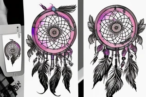 universe, dream catcher, rose tattoo idea