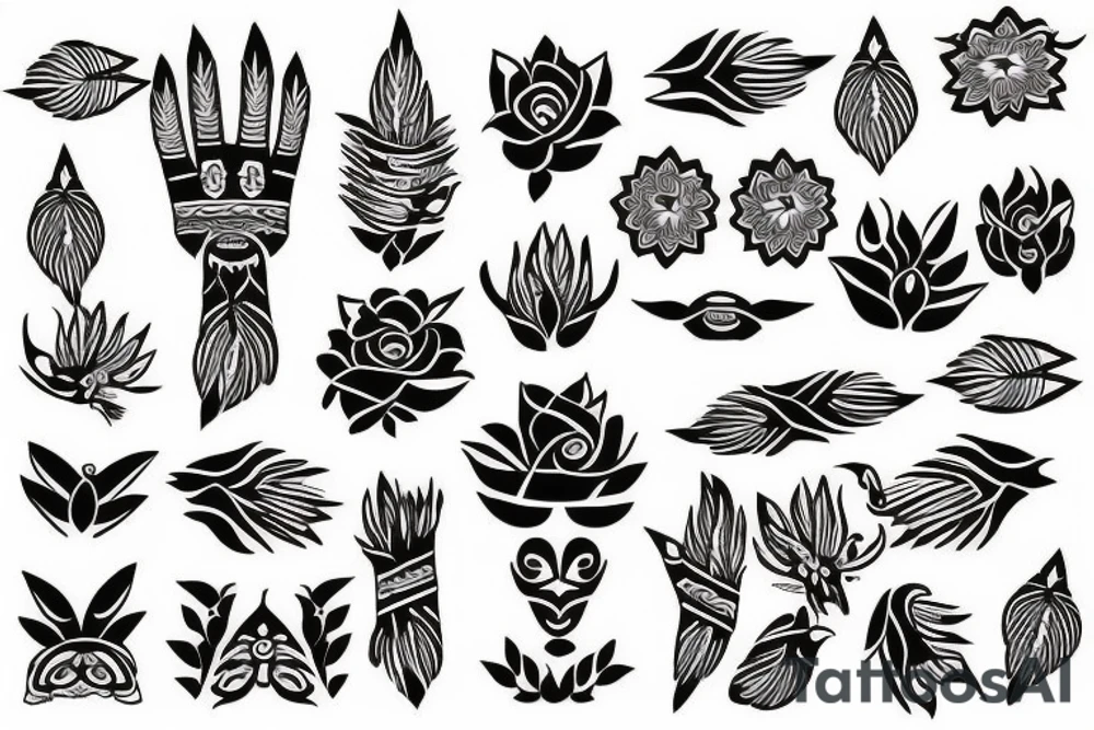 Indian design tattoo idea