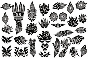 Indian design tattoo idea
