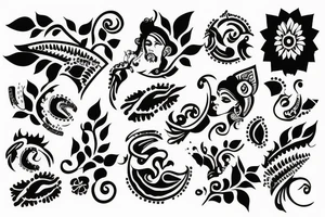 Indian design tattoo idea