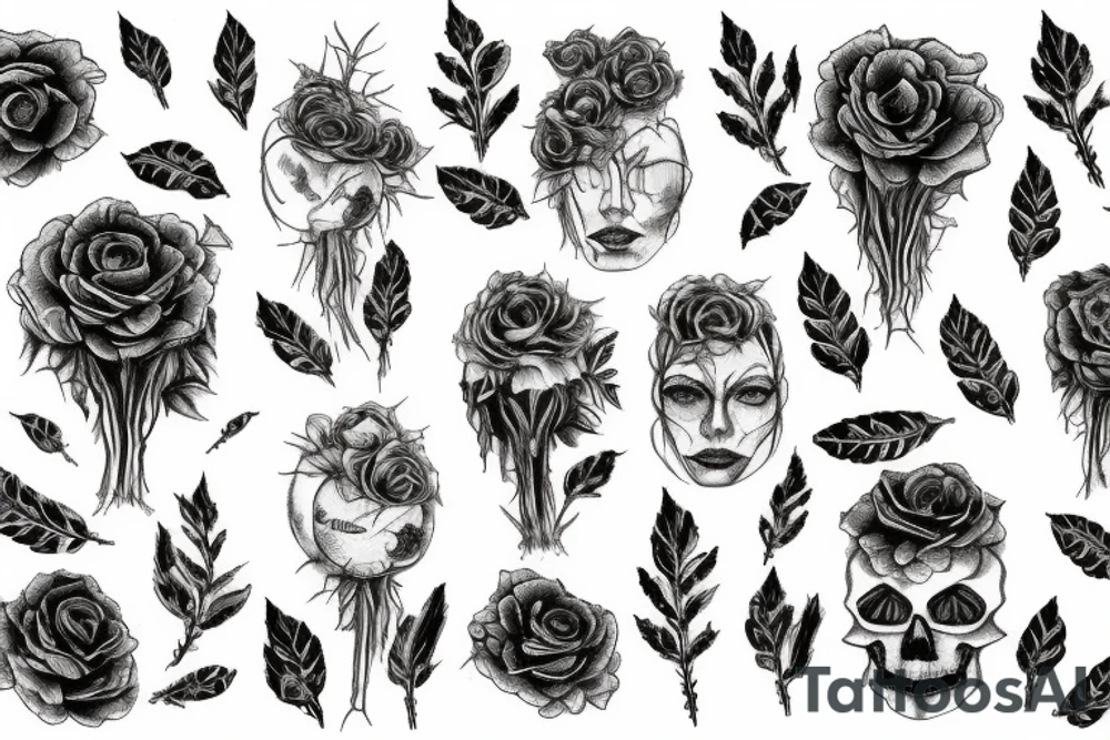 I am a forest, and a night of dark trees: but he who is not afraid of my darkness, will find banks full of roses under my cypresses tattoo idea