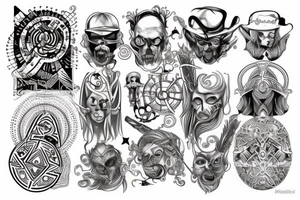 Tattoo of a labyrinth like the one in Westworld tattoo idea