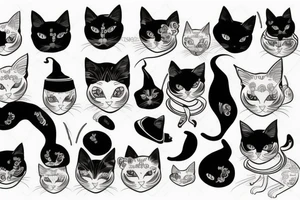 Siamese cat, tattoo, beenie hat tattoo idea