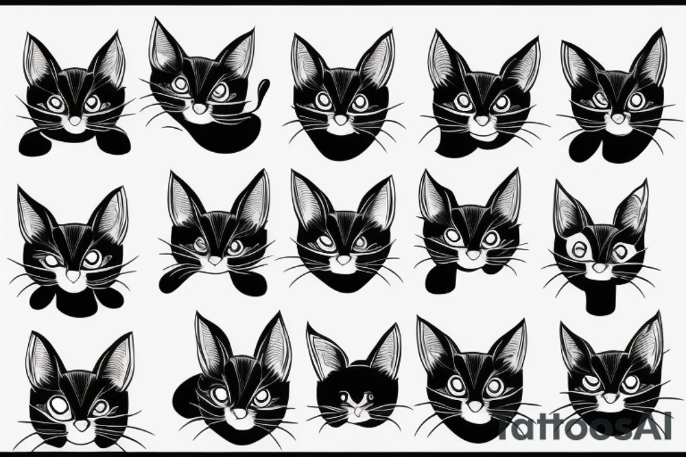 Siamese cat, tattoo, beenie hat tattoo idea