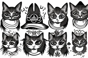 Siamese cat, third eye, tattoo, hat tattoo idea