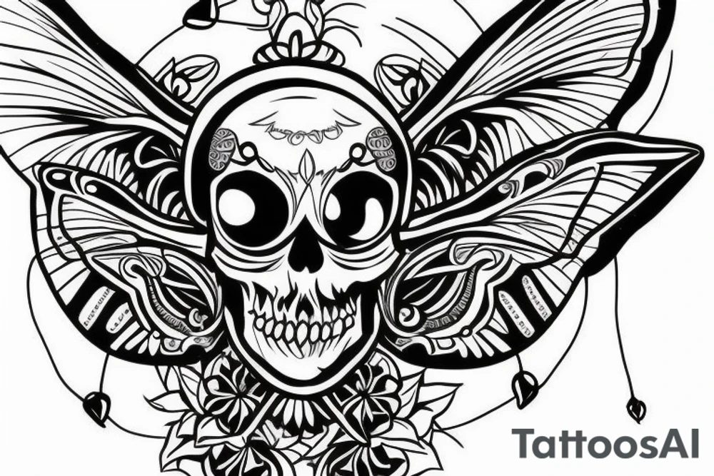 neotraditional moth tattoo with a skull inside tattoo idea neotraditional moth tattoo with a skull inside tattoo idea