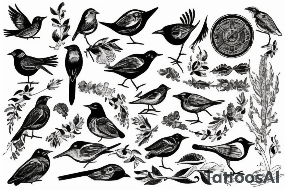 Nordic, birds, war tattoo idea
