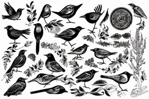Nordic, birds, war tattoo idea