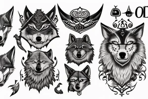 Odin with a wolf tattoo idea