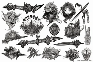 brocken sword tattoo idea