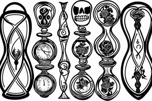 memento mori with a hourglass tattoo idea