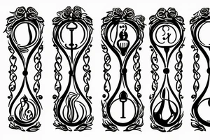 memento mori with a hourglass tattoo idea