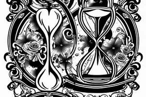 memento mori with a hourglass tattoo idea