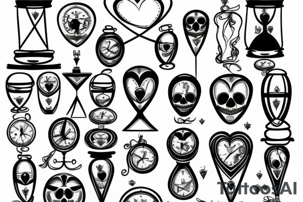 memento mori with a hourglass tattoo idea