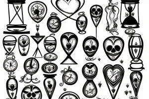 memento mori with a hourglass tattoo idea