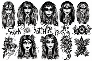 gothic hippie tattoo idea