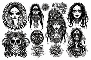 gothic hippie tattoo idea