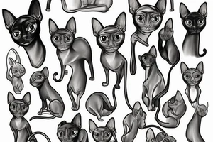 sphynx cat tattoo idea