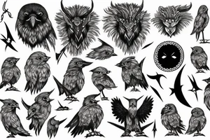 Norse. With muninn and Huginn tattoo idea