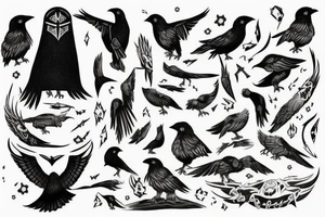 Norse. With muninn and Huginn tattoo idea