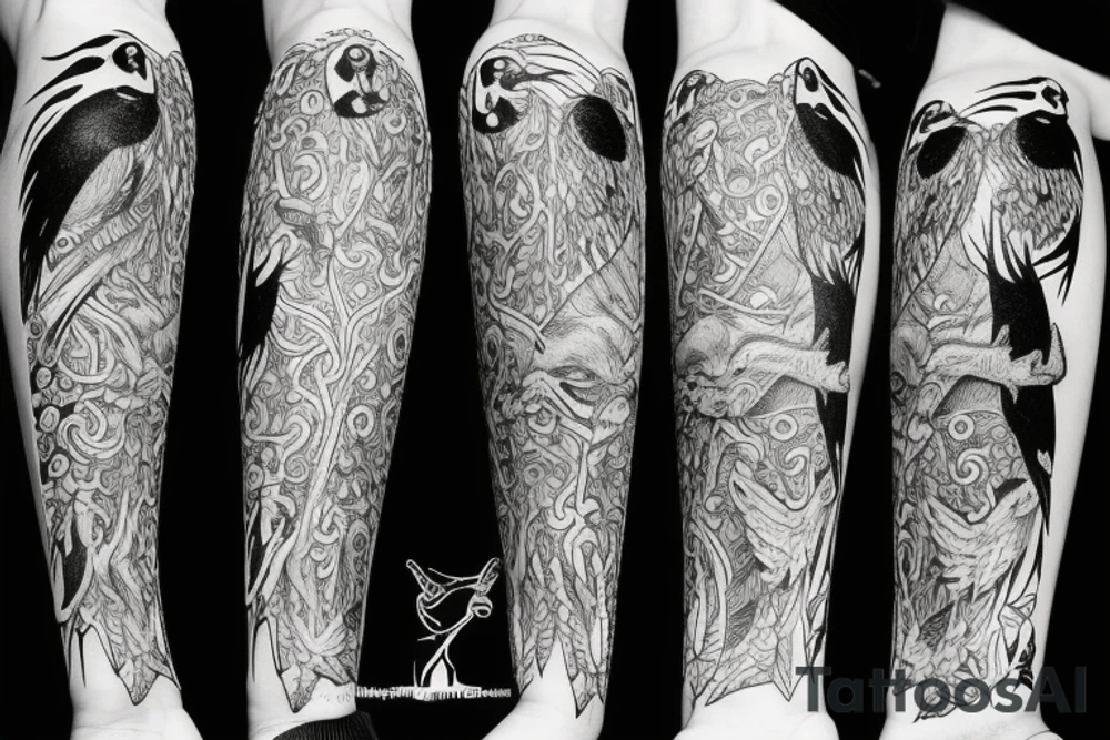 Norse. With muninn and Huginn tattoo idea