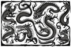Seamonster dragon fish tattoo idea