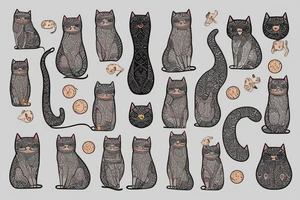 Ancient Persian women with cat tattoo idea
