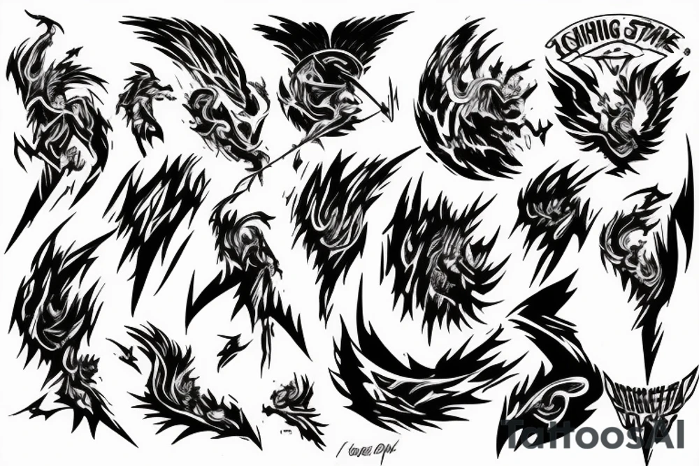 lightning strike, gods, storm, icarus, anger, lightning, black lightning tattoo idea
