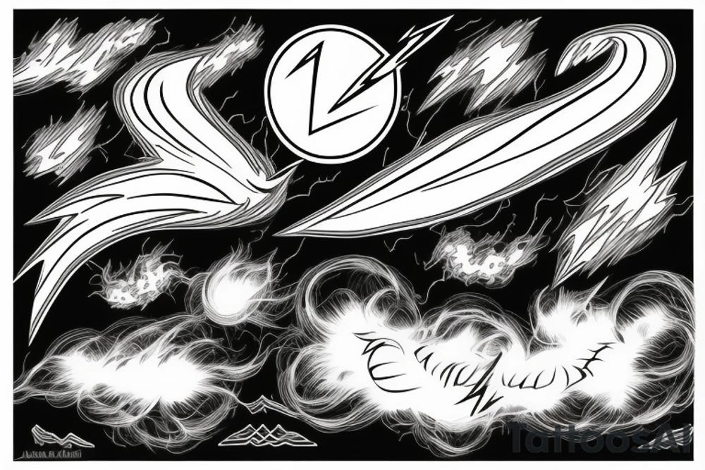 lightning strike, gods, storm, icarus, anger, lightning, white lightning tattoo idea