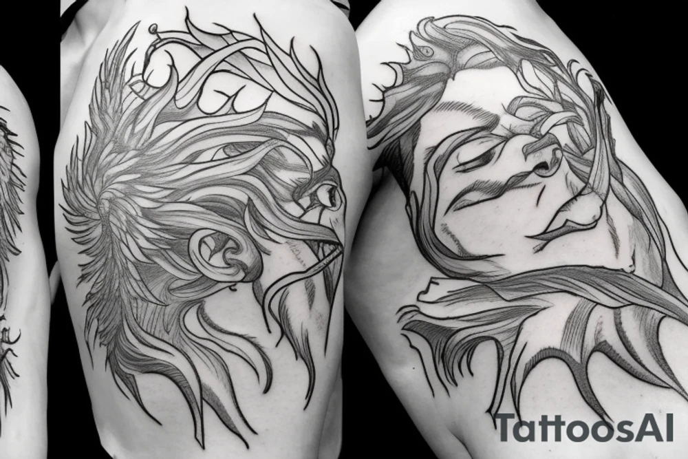 lightning strike, gods, storm, icarus, anger, lightning, white lightning, japanese clouds tattoo idea
