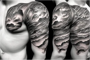 lightning strike, gods, storm, icarus, anger, lightning, white lightning, japanese clouds tattoo idea