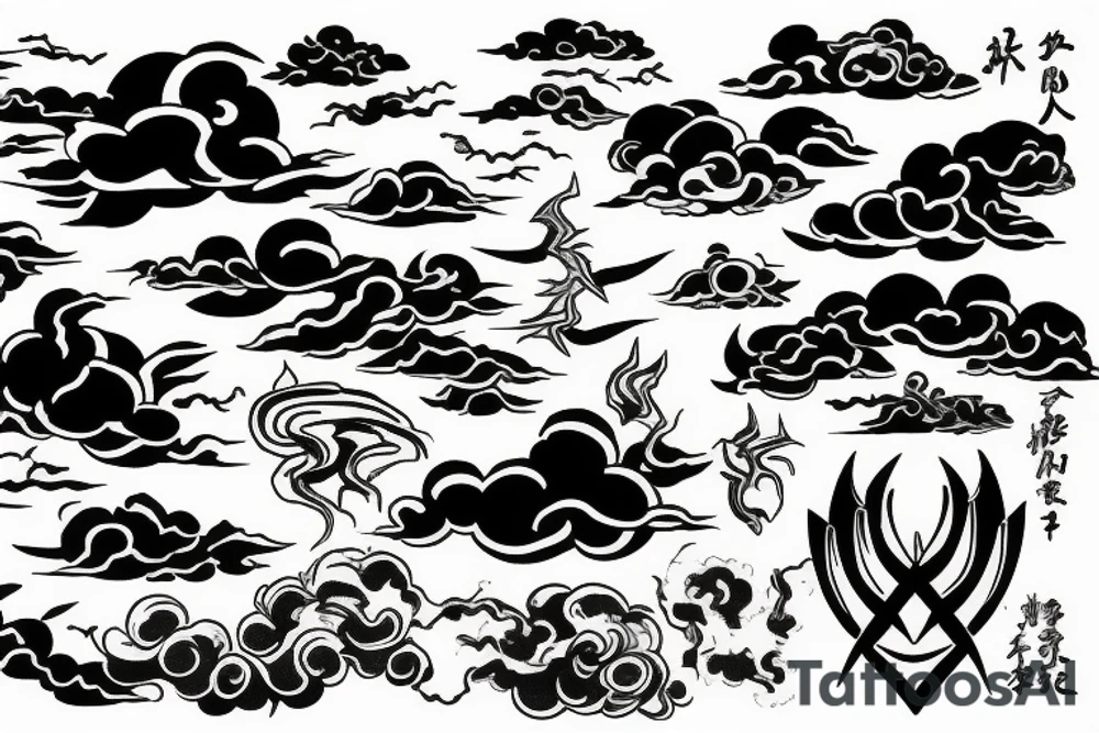 lightning strike, gods, storm, icarus, anger, lightning, white lightning, japanese clouds tattoo idea