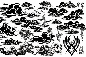 lightning strike, gods, storm, icarus, anger, lightning, white lightning, japanese clouds tattoo idea