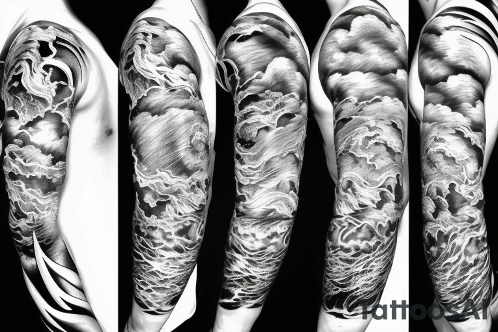 lightning strike, gods, storm, icarus, anger, lightning, white lightning, japanese clouds tattoo idea
