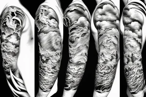 lightning strike, gods, storm, icarus, anger, lightning, white lightning, japanese clouds tattoo idea