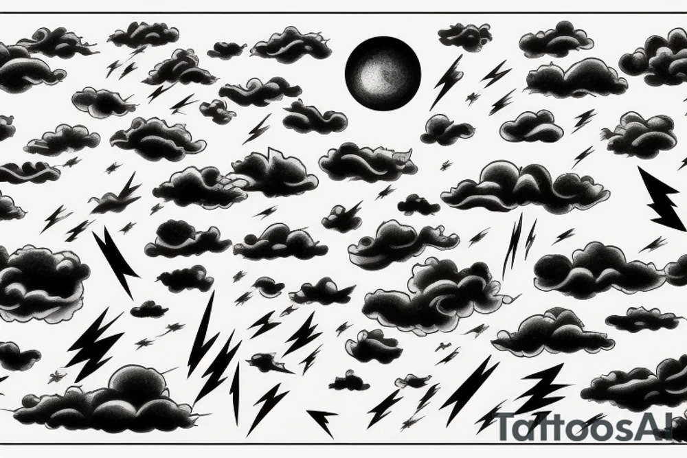 lightning strike, gods, storm, icarus, anger, lightning, white lightning, japanese clouds tattoo idea
