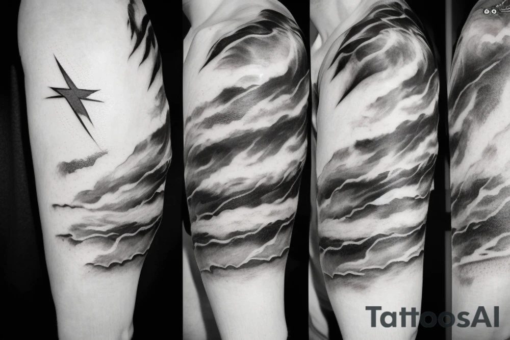 lightning strike, icarus, white lightning, japanese clouds tattoo idea lightning strike, icarus, white lightning, japanese clouds tattoo idea