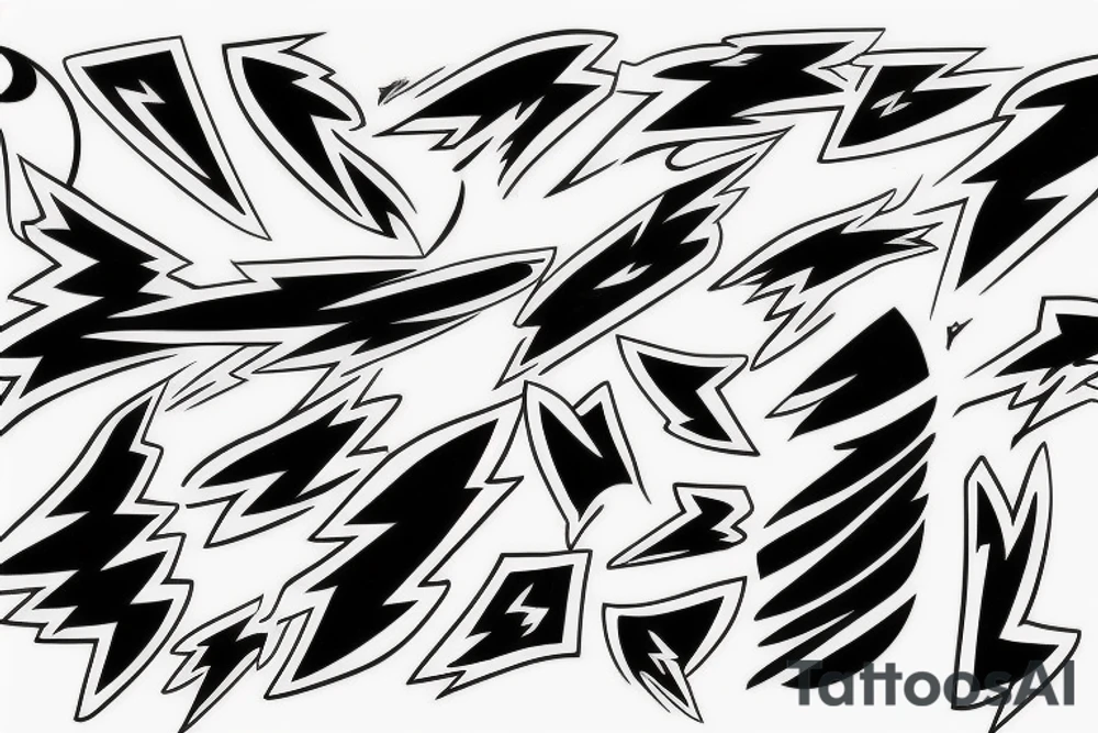 lightning strike, icarus, white lightning, japanese abstract tattoo idea lightning strike, icarus, white lightning, japanese abstract tattoo idea